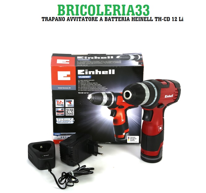 93608 -Trapano avvitatore a batteria TH-CD 12 Li Einhell