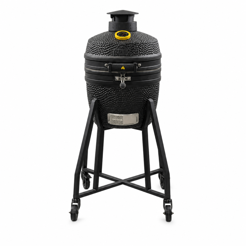 Barbecue a carbone GRLLR Ember Kamado Classic S nero opaco con carrello