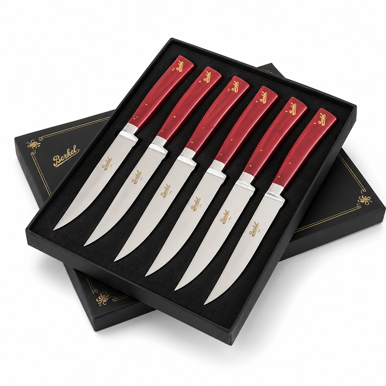 ELEGANCE SET 6 COLTELLI DA BISTECCA IN ACCIAIO ROSSO
