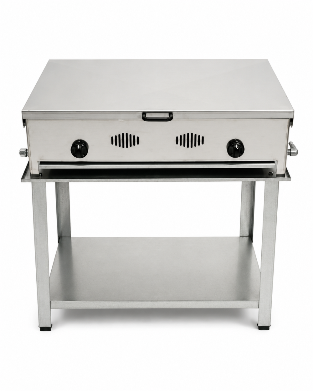 COD- BEP11 - Coperchio Inox Barbecue 2 Fuochi / Camping BeP