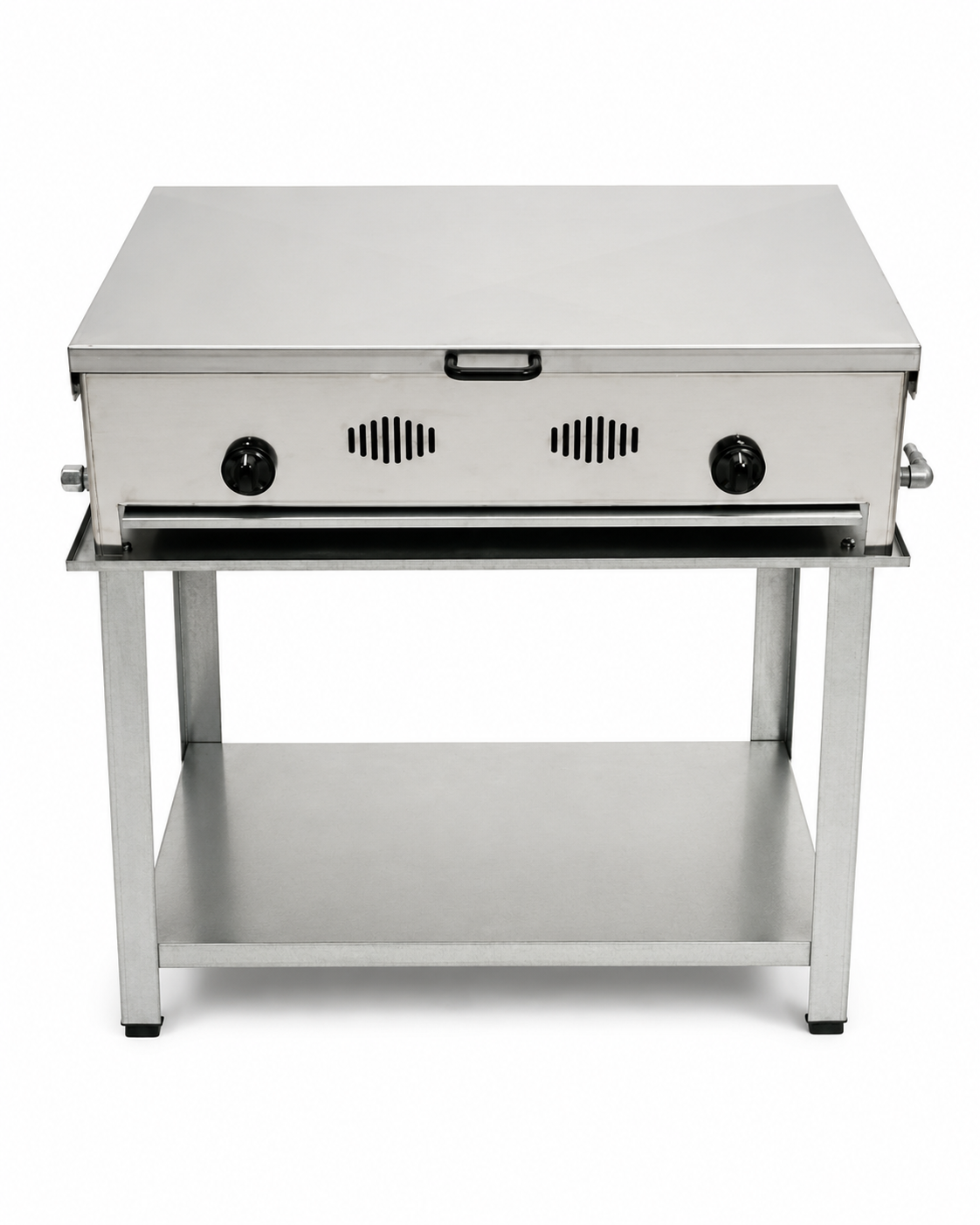 COD- BEP11 – Coperchio Inox Barbecue 2 Fuochi / Camping BeP