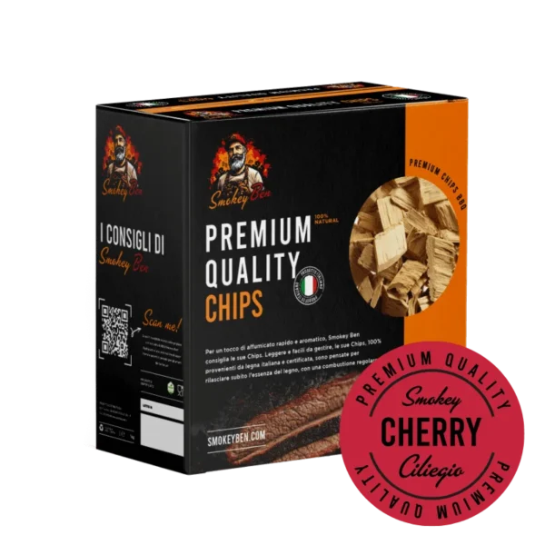 Chips Ciliegio Smokey Ben 750 g – Chips per affumicatura BBQ